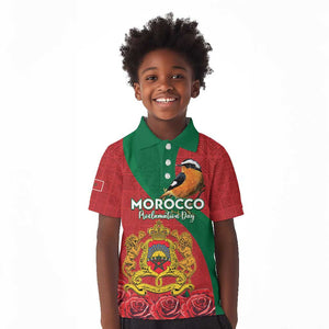 Personalised Afro Morocco Kid Polo Shirt Happy Proclamation Day - African Pattern