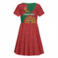 Personalised Afro Morocco Kid Short Sleeve Dress Happy Proclamation Day - African Pattern