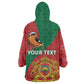 Personalised Afro Morocco Kid Wearable Blanket Hoodie Happy Proclamation Day - African Pattern