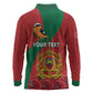 Personalised Afro Morocco Long Sleeve Polo Shirt Happy Proclamation Day - African Pattern