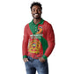Personalised Afro Morocco Long Sleeve Polo Shirt Happy Proclamation Day - African Pattern