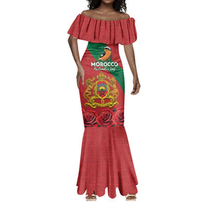 Personalised Afro Morocco Mermaid Dress Happy Proclamation Day - African Pattern