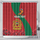Personalised Afro Morocco Shower Curtain Happy Proclamation Day - African Pattern