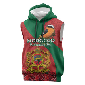 Personalised Afro Morocco Sleeveless Hoodie Happy Proclamation Day - African Pattern - African Pride