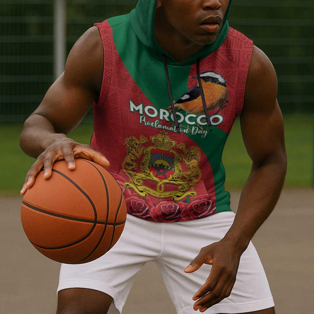 Personalised Afro Morocco Sleeveless Hoodie Happy Proclamation Day - African Pattern - African Pride