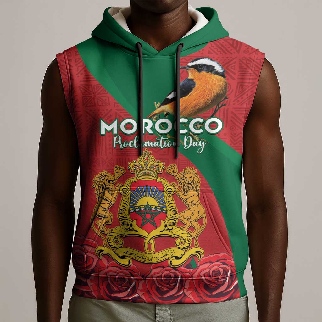 Personalised Afro Morocco Sleeveless Hoodie Happy Proclamation Day - African Pattern - African Pride