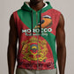 Personalised Afro Morocco Sleeveless Zip Hoodie Happy Proclamation Day - African Pattern - African Pride