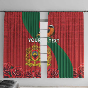 Personalised Afro Morocco Window Curtain Happy Proclamation Day - African Pattern