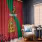 Personalised Afro Morocco Window Curtain Happy Proclamation Day - African Pattern