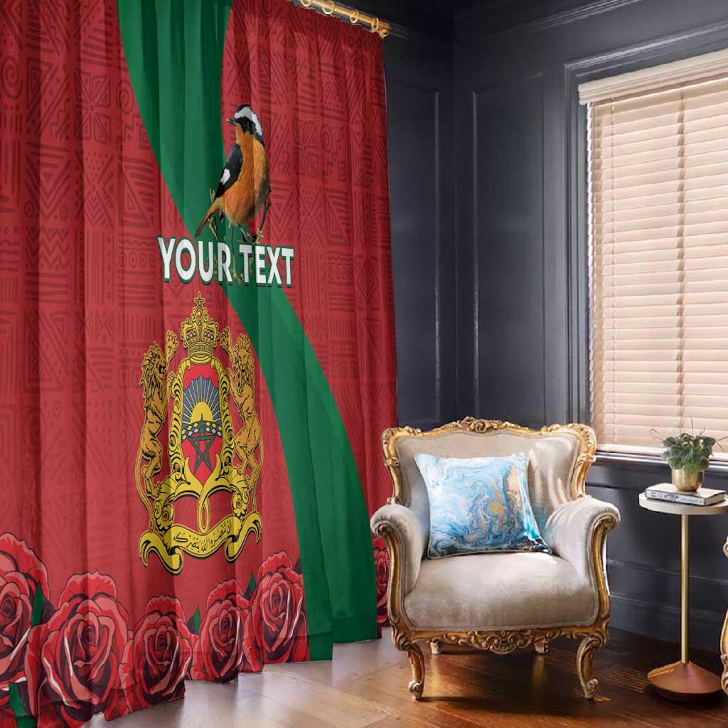 Personalised Afro Morocco Window Curtain Happy Proclamation Day - African Pattern