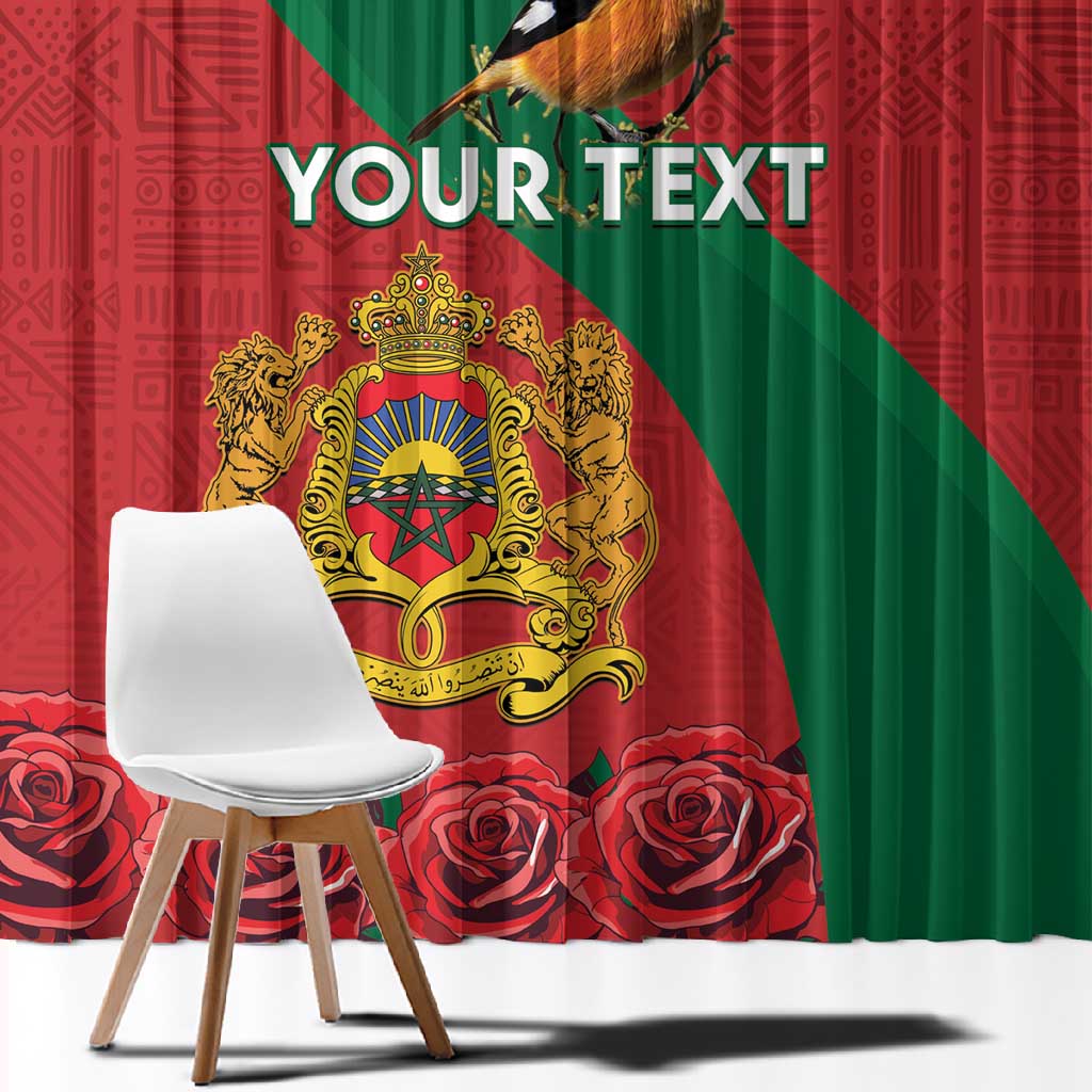 Personalised Afro Morocco Window Curtain Happy Proclamation Day - African Pattern