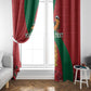 Personalised Afro Morocco Window Curtain Happy Proclamation Day - African Pattern