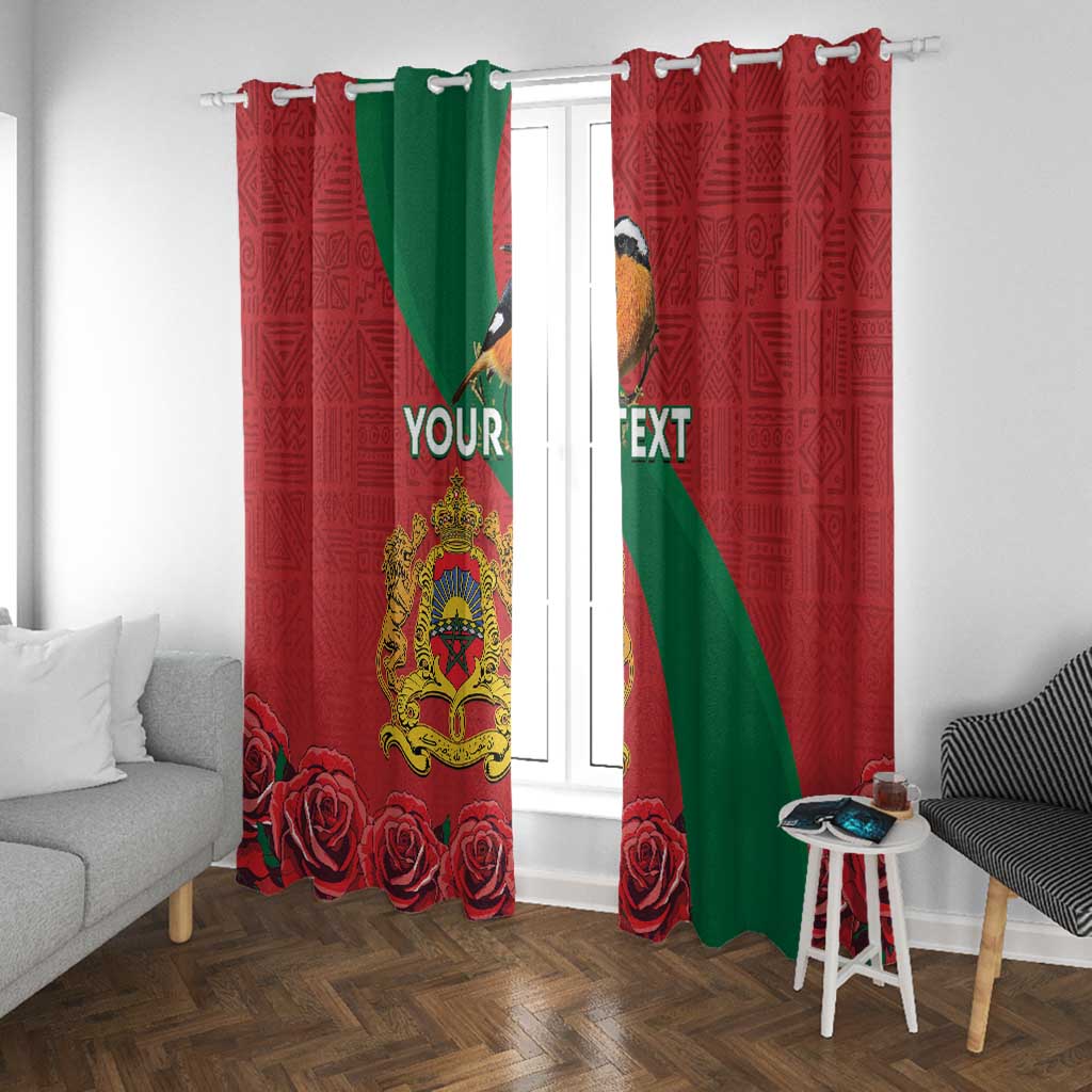 Personalised Afro Morocco Window Curtain Happy Proclamation Day - African Pattern