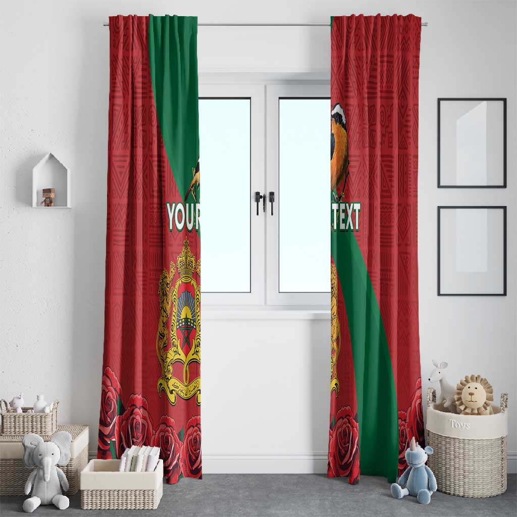 Personalised Afro Morocco Window Curtain Happy Proclamation Day - African Pattern