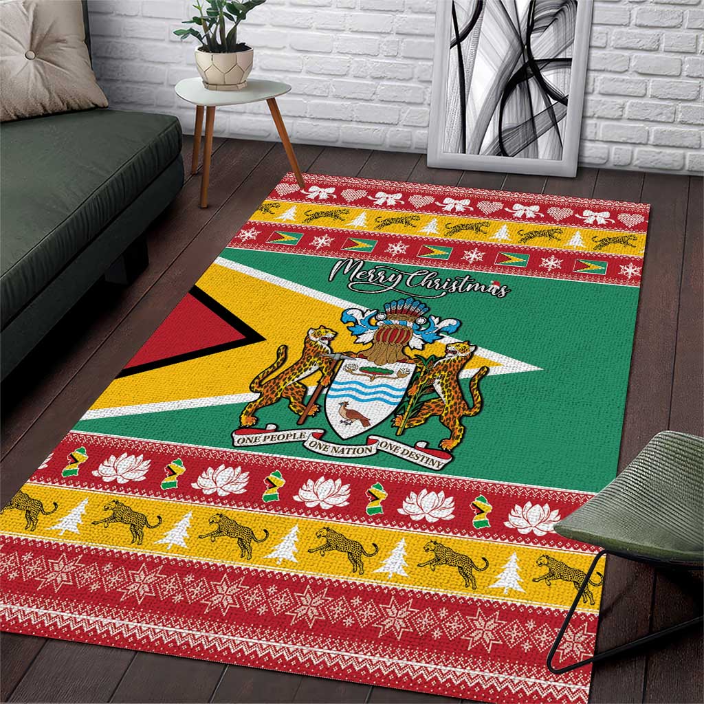 Afro Guyana Christmas Area Rug Mix Coat Of Arms