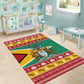 Afro Guyana Christmas Area Rug Mix Coat Of Arms