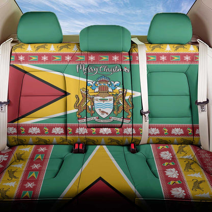 Afro Guyana Christmas Back Car Seat Cover Mix Coat Of Arms