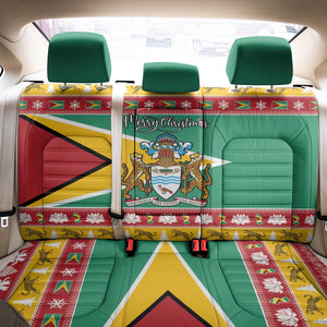 Afro Guyana Christmas Back Car Seat Cover Mix Coat Of Arms