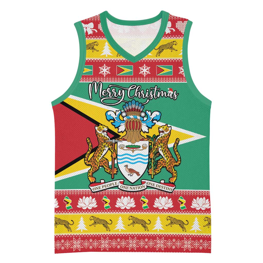 Afro Guyana Christmas Basketball Jersey Mix Coat Of Arms LT15