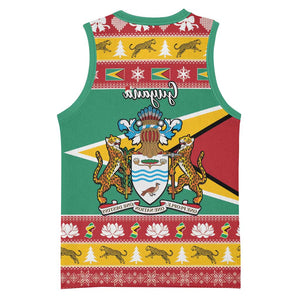 Afro Guyana Christmas Basketball Jersey Mix Coat Of Arms - African Pride
