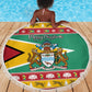 Afro Guyana Christmas Beach Blanket Mix Coat Of Arms