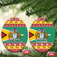 Afro Guyana Christmas Ceramic Ornament Mix Coat Of Arms
