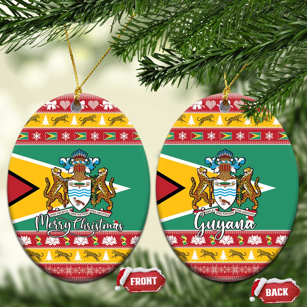 Afro Guyana Christmas Ceramic Ornament Mix Coat Of Arms