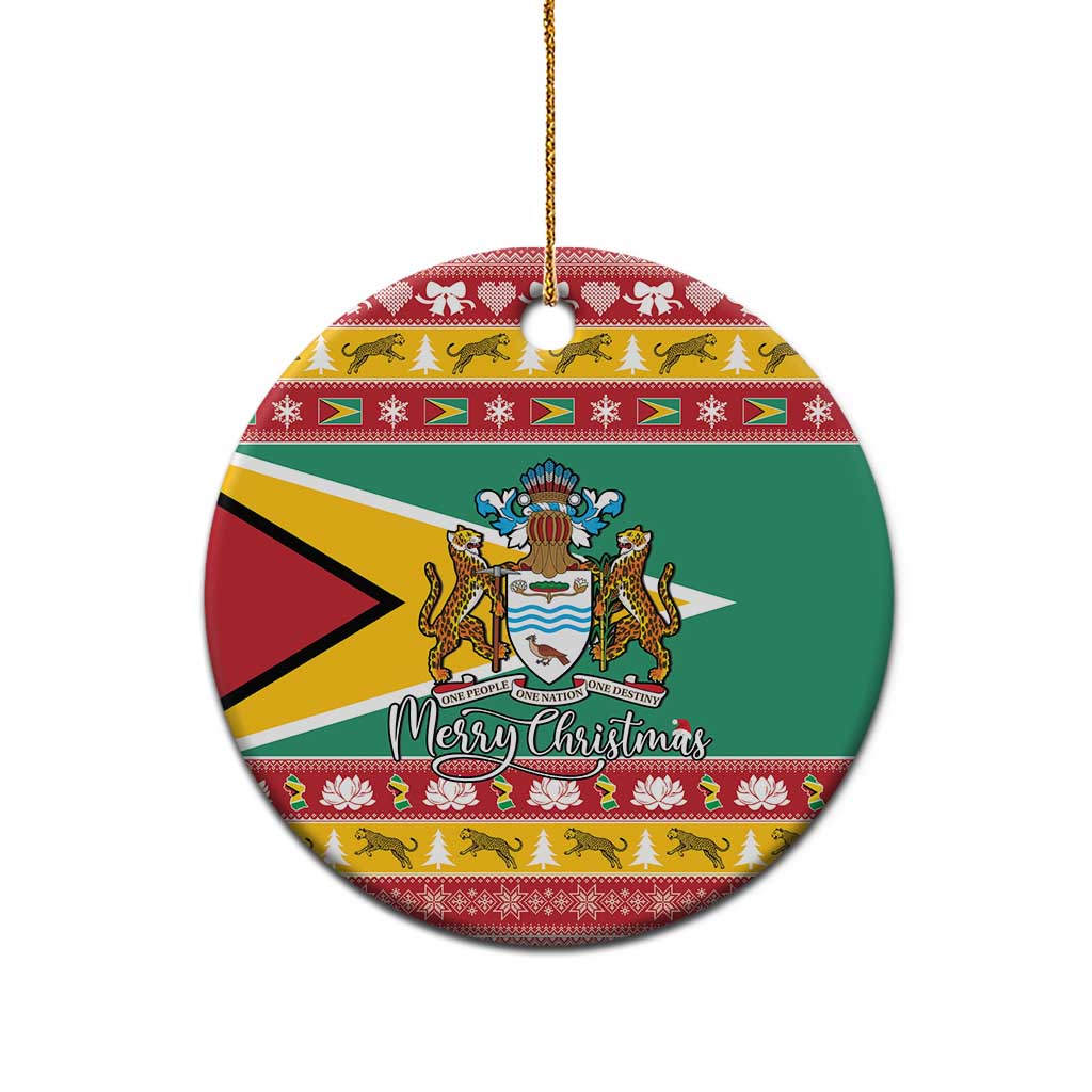 Afro Guyana Christmas Ceramic Ornament Mix Coat Of Arms