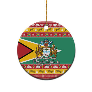 Afro Guyana Christmas Ceramic Ornament Mix Coat Of Arms
