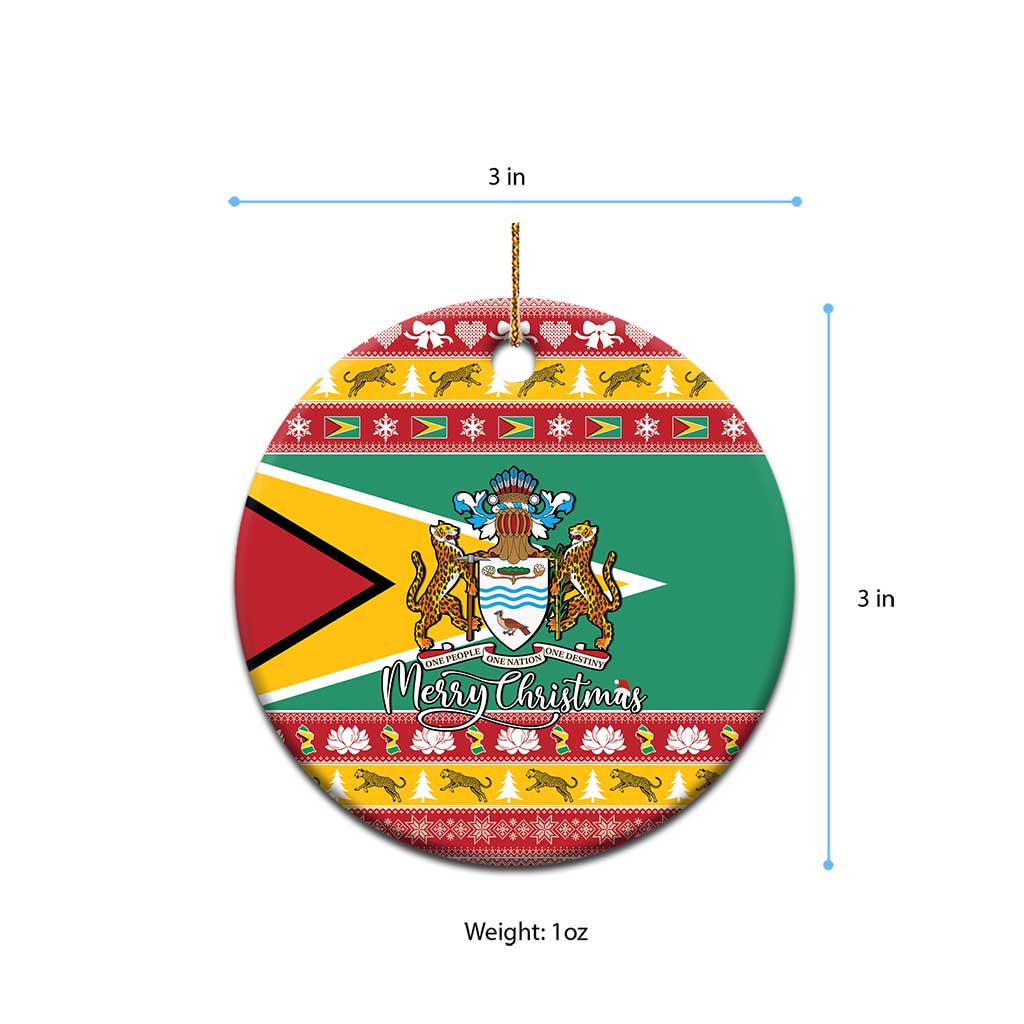 Afro Guyana Christmas Ceramic Ornament Mix Coat Of Arms