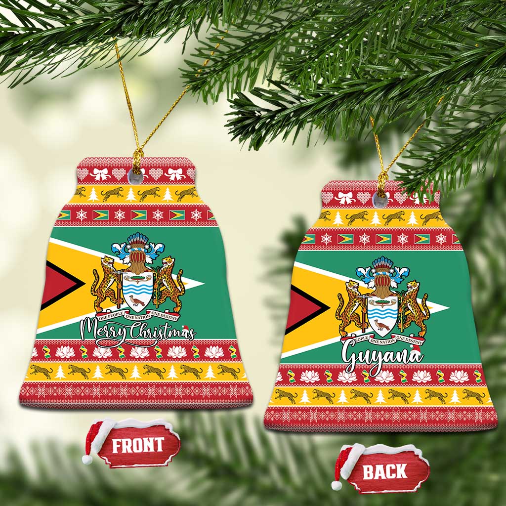 Afro Guyana Christmas Ceramic Ornament Mix Coat Of Arms