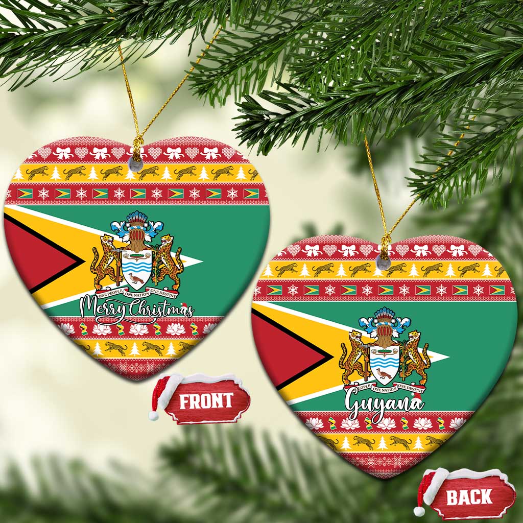 Afro Guyana Christmas Ceramic Ornament Mix Coat Of Arms