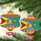 Afro Guyana Christmas Ceramic Ornament Mix Coat Of Arms