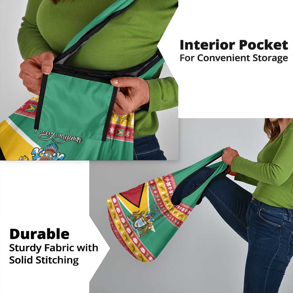 Afro Guyana Christmas Grocery Bag Mix Coat Of Arms