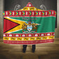 Afro Guyana Christmas Hooded Blanket Mix Coat Of Arms