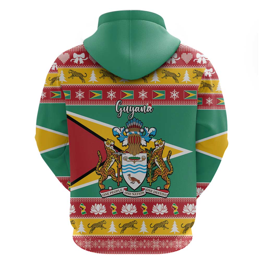 Afro Guyana Christmas Hoodie Mix Coat Of Arms