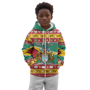Afro Guyana Christmas Kid Hoodie Mix Coat Of Arms