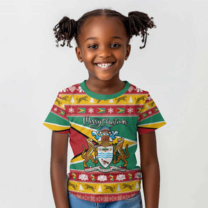 Afro Guyana Christmas Kid T shirt Mix Coat Of Arms