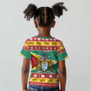 Afro Guyana Christmas Kid T shirt Mix Coat Of Arms