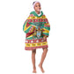 Afro Guyana Christmas Kid Wearable Blanket Hoodie Mix Coat Of Arms