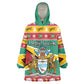 Afro Guyana Christmas Kid Wearable Blanket Hoodie Mix Coat Of Arms