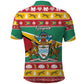 Afro Guyana Christmas Polo Shirt Mix Coat Of Arms