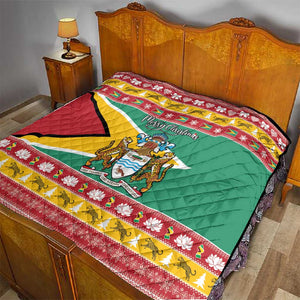 Afro Guyana Christmas Quilt Mix Coat Of Arms
