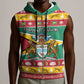 Afro Guyana Christmas Sleeveless Zip Hoodie Mix Coat Of Arms - African Pride