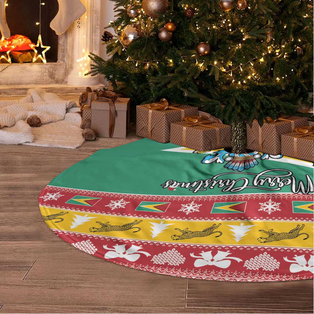 Afro Guyana Christmas Tree Skirt Mix Coat Of Arms