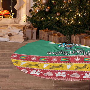 Afro Guyana Christmas Tree Skirt Mix Coat Of Arms