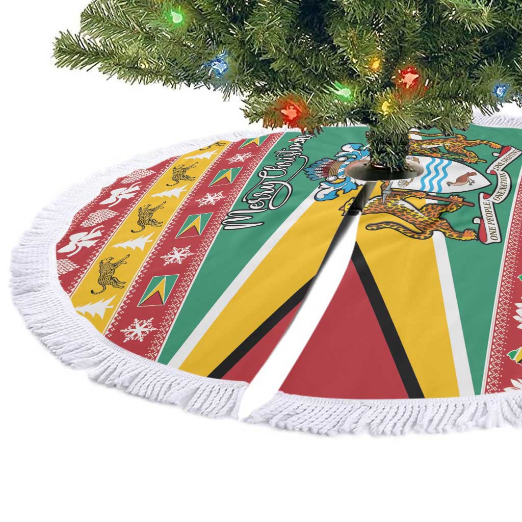Afro Guyana Christmas Tree Skirt Mix Coat Of Arms