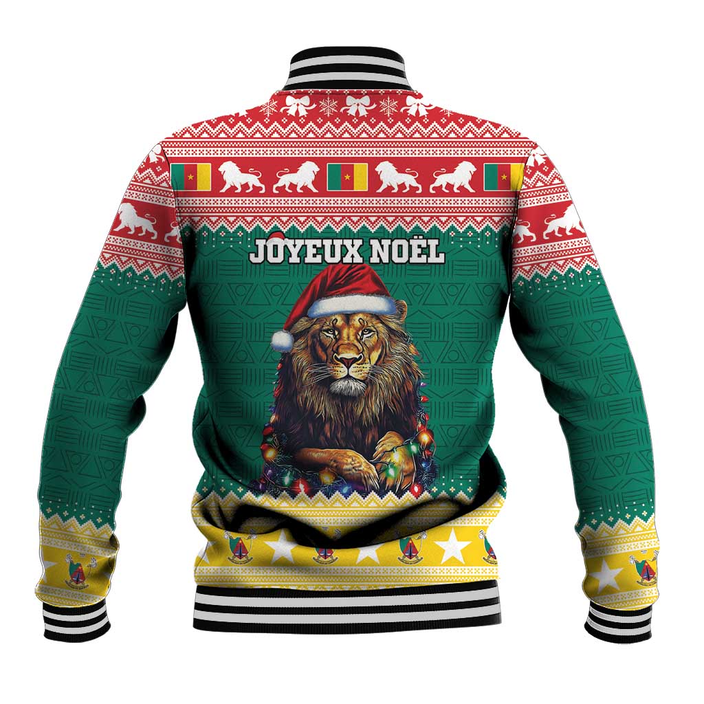 Cameroon Christmas Baseball Jacket Lion African Santa