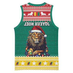 Cameroon Christmas Basketball Jersey Lion African Santa - African Pride
