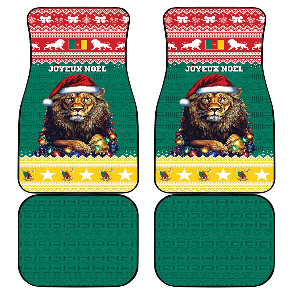 Cameroon Christmas Car Mats Lion African Santa